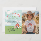 Jongens Boerderij Barnyard Verjaardag Foto Bedankkaart (Voorkant)