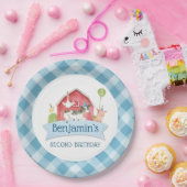 Jongens BOERDERIJ Dier Barnyard Verjaardagsfeestje Papieren Bordje (Feest)