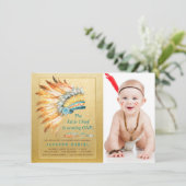 Jongens Boho Verjaardagsfeest Tribal Kaart (Staand voorkant)