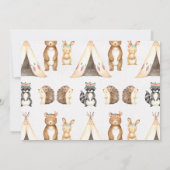 Jongens Boho Woodland Baby Shower Uitnodiging (Achterkant)