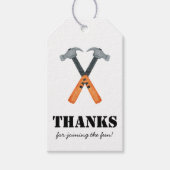 Jongens Bouwer Giveaway Favor Cadeaulabel (Voorkant)