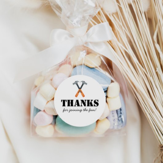 Jongens Bouwer Ronde Sticker