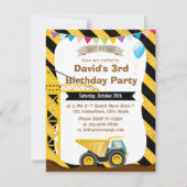 Jongens bouwthema Birthday Party Kaart (Voorkant)