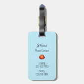 Jongens Brandweerwagen Schooltas of Bagagelabel (Achterkant verticaal)