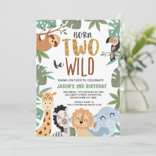 Jongens Bruin Groen Geboren Om Wild Te Zijn 2e Ver Kaart