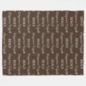 Jongens Bruine Persoonlijke Script Naam Fleece Deken (Voorkant (Horizontaal))