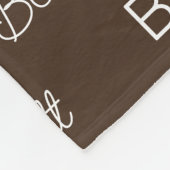Jongens Bruine Persoonlijke Script Naam Fleece Deken (Hoek)