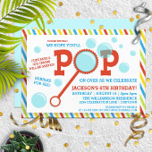 Jongen's Bubble Party Birthday Invitation Kaart