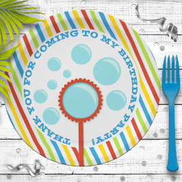 Jongen's Bubble Party Birthday Papieren Bordje