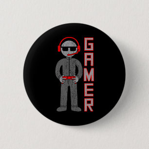 Jongens cadeau voor de beste video game speler. ronde button 5,7 cm