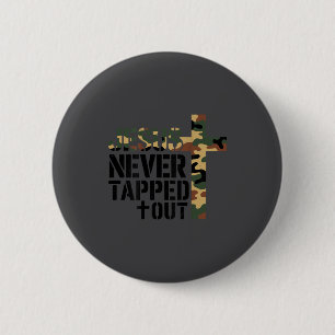 Jongens Camo Christelijk Worstelen Jezus Nooit Aan Ronde Button 5,7 Cm