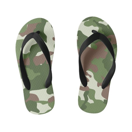 Jongens camo patroon liefhebbers kinder teenslippers (Voetbed)