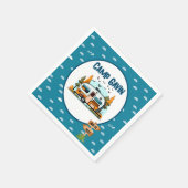 Jongens camper outdoor camping verjaardag servet (Hoek)