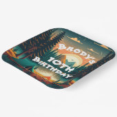 Jongens Camping Avontuur Verjaardagspapier Bord (Gebogen)