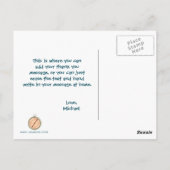 Jongen's camping verjaardagsfeestje bedankt kaarte briefkaart (Achterkant)