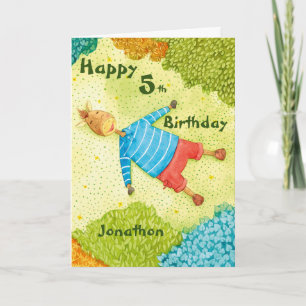 Jongen's Cartoon Birthday Kaart