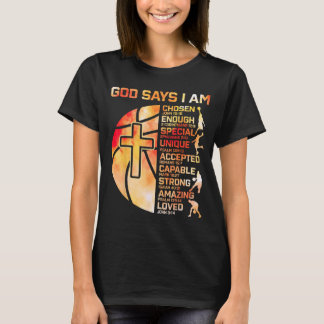 Jongens Christelijk Honkbal God Zegt Religieus Gra T-shirt