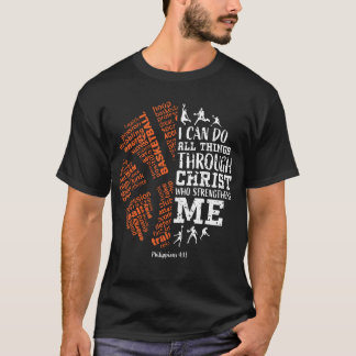 Jongens Christelijke Basketball Bijbel Verhoogt Ma T-shirt