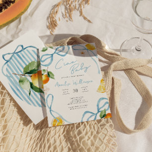 Jongens Citroen Ciao Baby Italiaanse Baby Shower Kaart