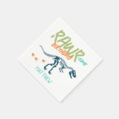 Jongens Cool Blauwe Dinosaurus Opgraving Kinderen Servet (Hoek)