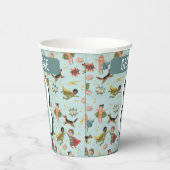 Jongens Cool Blue Comic Book Superhero Kids Verjaa Papieren Bekers (Rechts)