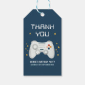 Jongens Cool Blue Gaming Bedankt Kinderen Verjaard Cadeaulabel (Voorkant)