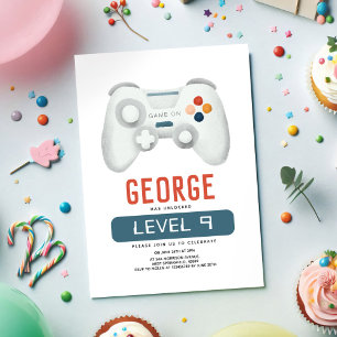 Jongens Cool Blue Gaming Kids Verjaardag Kaart