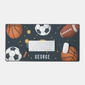 Jongens Cool Blue Sport Gaming Star Bureaumat (Keyboard & Muis)