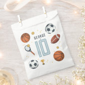 Jongens Cool Blue Sport Kids Verjaardag Bedankzakje (Geknipt)