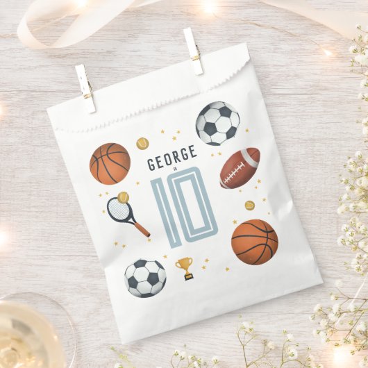 Jongens Cool Blue Sport Kids Verjaardag Bedankzakje (Geknipt)
