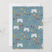 Jongens Cool Blue Videospel Kinderen Verjaardag Kaart (Achterkant)