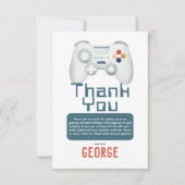 Jongens Cool Gaming Kinderverjaardag Bedankkaart (Voorkant)