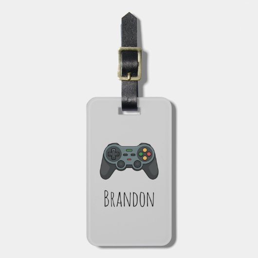 Jongens Cool Gaming Videogame Controller Kinderen Bagagelabel (Voorkant verticaal)