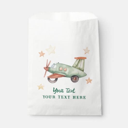 Jongens Cool Kleurrijke Vliegtuig Verjaardagsfeest Bedankzakje (Voorkant)