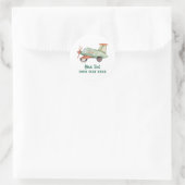 Jongens Cool Kleurrijke Vliegtuig Verjaardagsfeest Ronde Sticker (Tas)