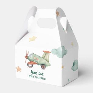 Jongens Cool Modern Kleurrijk Vliegtuig Verjaardag Bedankdoosjes
