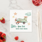 Jongens Cool Modern Kleurrijk Vliegtuig Verjaardag Servet (Insitu)