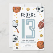 Jongens Cool Modern Sports Star Verjaardag Kaart (Voorkant)