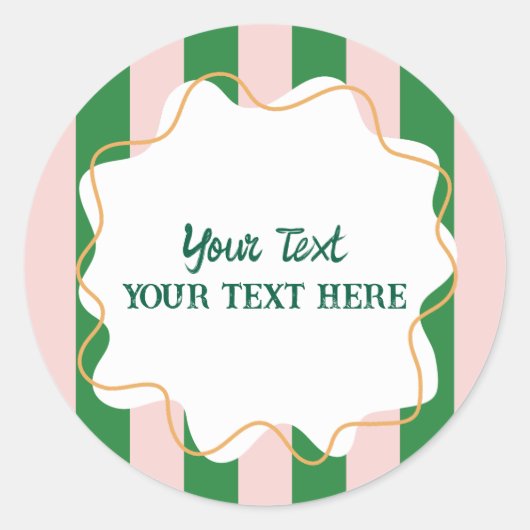 Jongens Cool Moderne Kleurrijke Strepen Verjaardag Ronde Sticker (Voorkant)