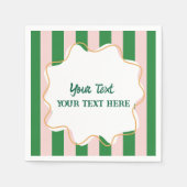 Jongens Cool Moderne Kleurrijke Strepen Verjaardag Servet (Voorkant)