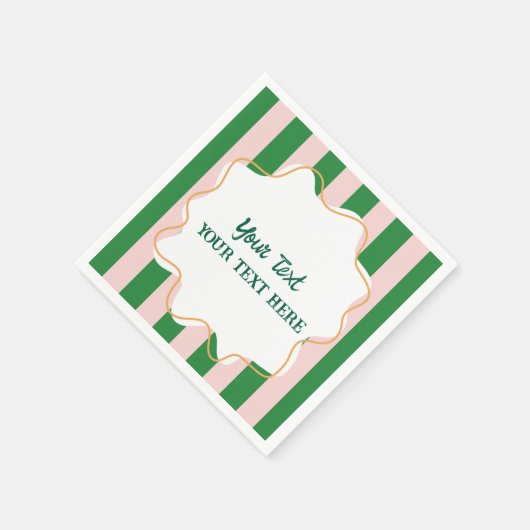 Jongens Cool Moderne Kleurrijke Strepen Verjaardag Servet (Hoek)