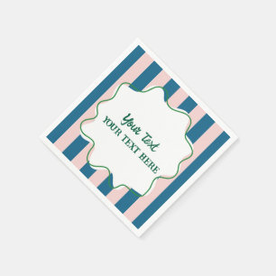 Jongens Cool Moderne Kleurrijke Strepen Verjaardag Servet