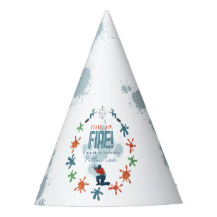 Jongens Cool Paintball Party Kinderen Verjaardag Feesthoedjes