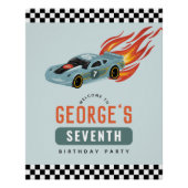 Jongens Cool Racing Auto Kinderen Verjaardag Welko Perfect Poster (Voorkant)