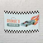 Jongens Cool Racing Auto Kinderen Verjaardag Welko Spandoek