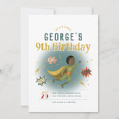 Jongens Cool Superheld Comic Book Kids Verjaardag Kaart (Voorkant)