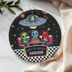 Jongens Cool Uit Deze Wereld Neon Ruimte Verjaarda Papieren Bordje