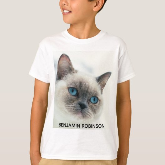 Jongens Custom Foto en Naam Gepersonaliseerde kind T-shirt (Voorkant)