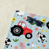 Jongens Cute en Moderne Boerderij Dierenbeschermpa Strandlaken (In situ)