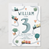 Jongens Cute Modern Blue Travel Kaart (Voorkant)